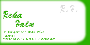 reka halm business card
